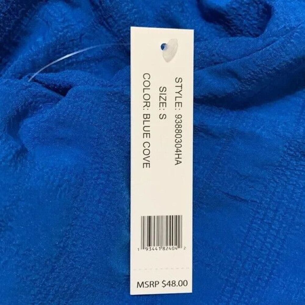 Counterparts Bell Sleeve Tie Button Top Women’s Small Blue - Picture 8 of 9